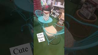 CUTE ADORABLE OUTDOOR 3 PIECE BISTRO SET TIFFANY COLOR MENARDS #bistro #patiofurniture #menards