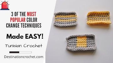 How to do Tunisian Crochet for Beginners - Tunisian Crochet Color Change