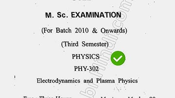2015 Cdlu MSc Physics 3rd Sem Electrodynamics & Plasma Physics Question Paper