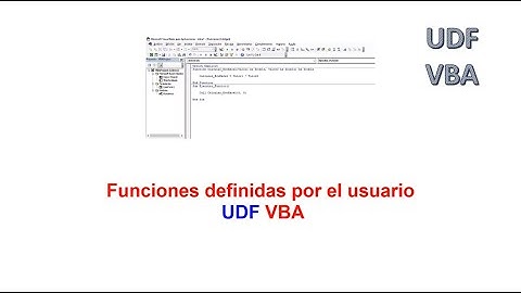 Funciones UDF en VBA