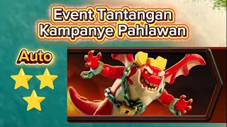 Tutor event tantangan Kampanye Pahlawan Level 1-4 auto ⭐3