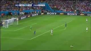 Best long throw from Manuel Neuer in the World Cup final 2014