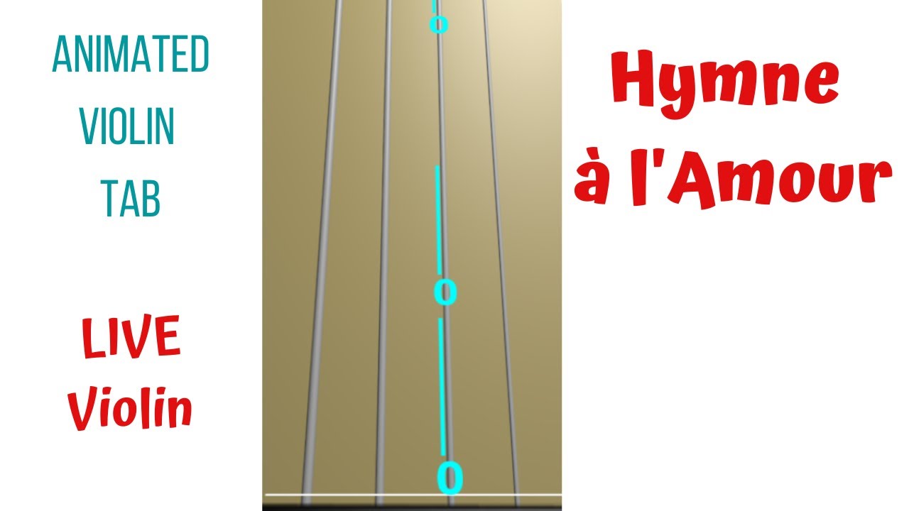 HYMNE À L’AMOUR 💗 — LIVE Violin Tutorial & Cover | Animated Violin TAB | Learn Édith Piaf on Violin