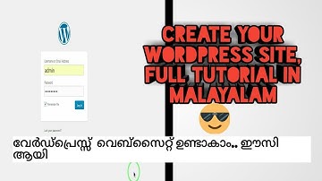 Create a wordpress website for free,  malayalam tutorial