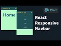 React Responsive Navbar + React Router Functionalities