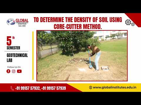 To determine the density of soil using Core Cutter Method