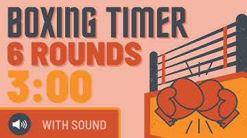 6 Rounds -  Boxing Match Workout Training Timer - 6 x 3min  countdown - 1 min breaks w/ music