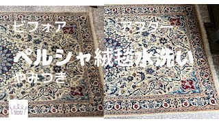ペルシャ絨毯　クリーニング済 やみつき！ペルシャ絨毯水洗い - YouTube