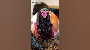 Soft curls wedding hair style |hair for indian brides | bridal hair style #shorts#hairstyle