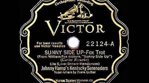 1929 HITS ARCHIVE: Sunny Side Up - Johnny Hamp (Frank Luther, vocal)