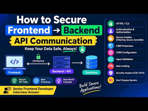 How to Secure Frontend → Backend API Communication 🔐 | Frontend Security Interview Question