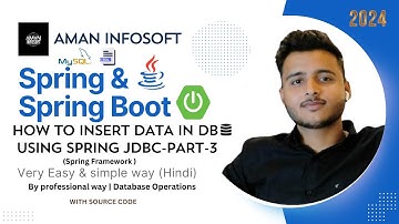 Data Insertion using Spring JDBC | Insert Data | Best Practice| in Hindi