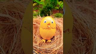 egg shell #diy easy #craft simple #art waste material craft #craftyideas chick🐤🐤🐤