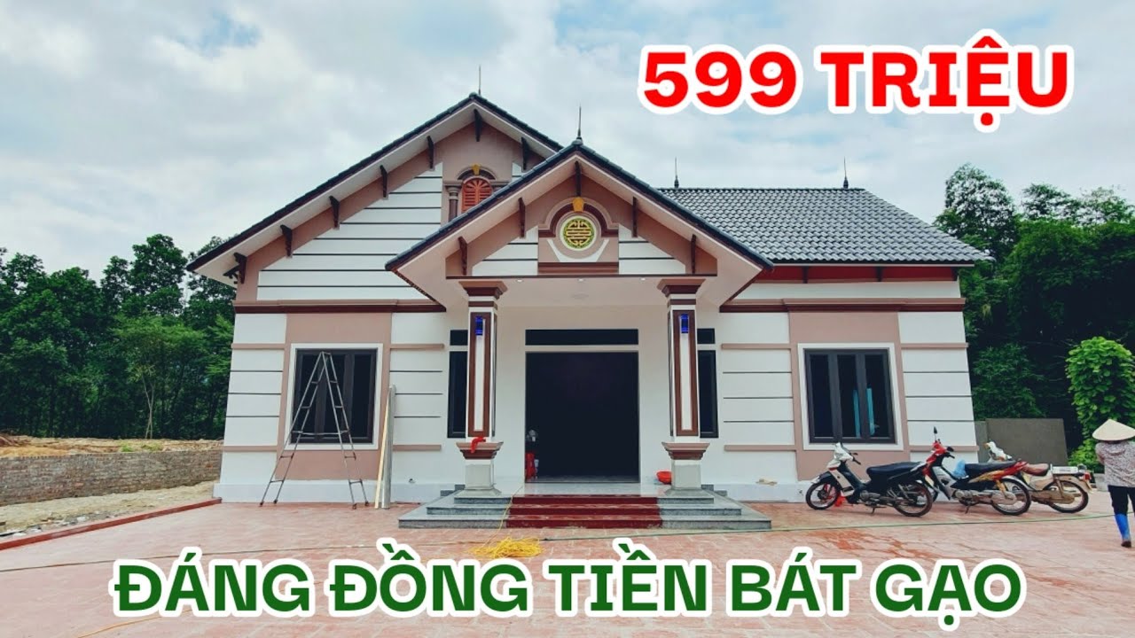 MẪU NHÀ CẤP 4 ĐẸP 3 PHÒNG NGỦ 600 TRIỆU - YouTube