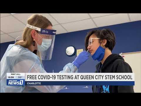 Operation Expanded Testing at Charlotte's Queen City STEM School -- Spectrum News Charlotte COVID-19