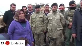 Turkish Yörük Nomads visit turkish soldiers