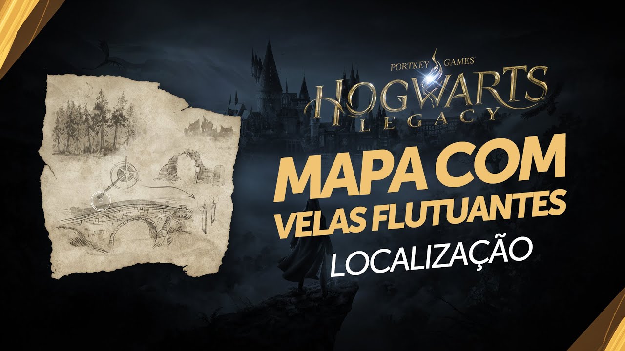 Mapa com Velas Flutuantes - Localização do Tesouro | Hogwarts Legacy ...