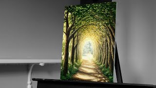 Painting a Forest Pathway Arch with Acrylics - Paint with Ryan