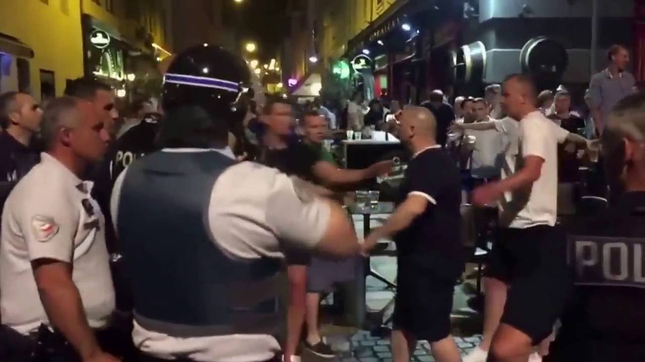 Battle of Marseille : England Fans Clash With Local French