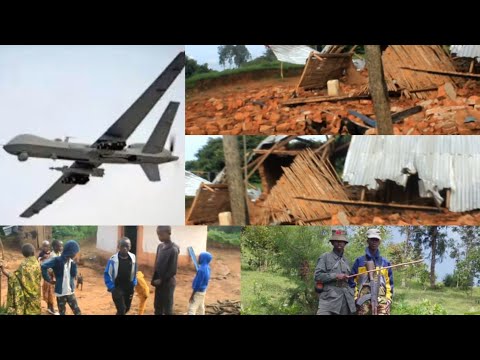 DRONE IKOMEREKEJE ABANTU BATATU ISENYA NINZU YA MWAFRIKA MURI CENTRE YA MADEGU YA MADEGU P ZERO 