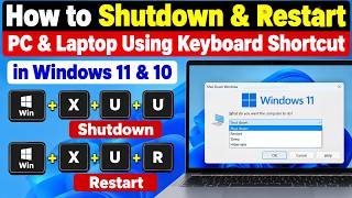 How to Shutdown & Restart PC & Laptop Using Keyboard Shortcut in Windows 11 & 10