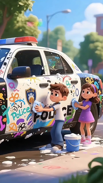 Di tangkap Karena Coret Mobil Polisi! #cartoon #animasulucu #shorts