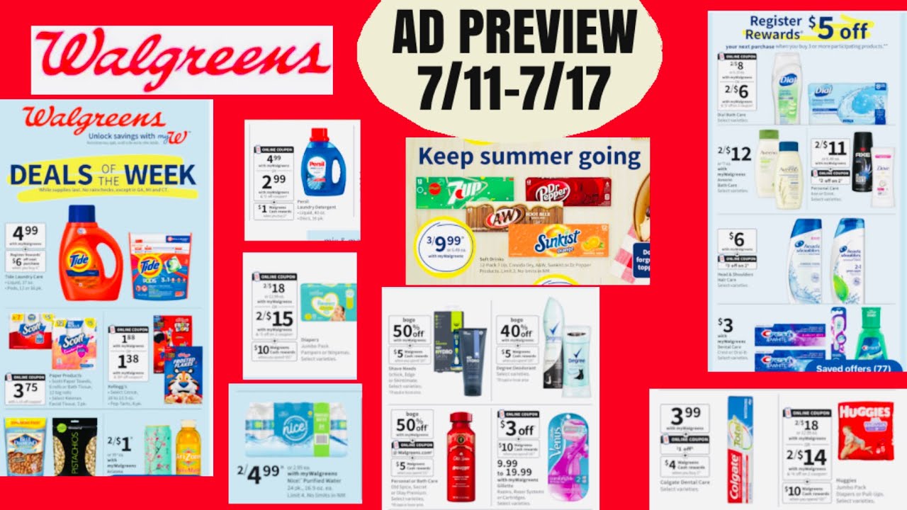 Walgreens Ad Preview 711 thru 717 Tide deal is Back—Gain Deal is
