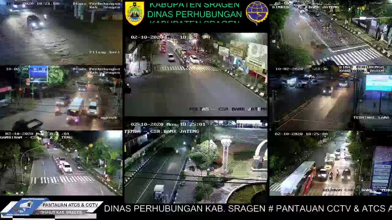 PANTAUAN CCTV & ATCS DISHUB SRAGEN YouTube