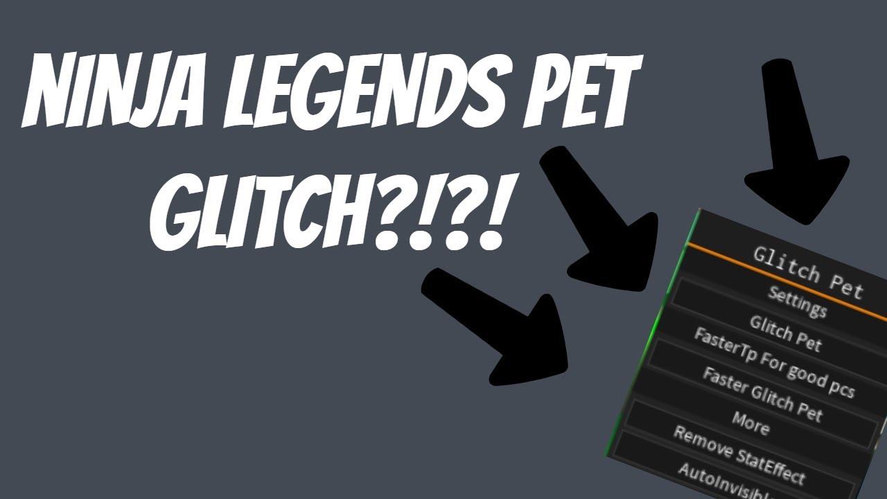 Ninja Legends Pet Glitch Script Youtube