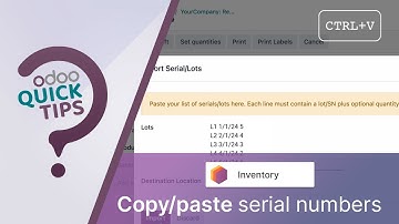 Odoo Quick Tips - Copy/paste serial numbers [Inventory]