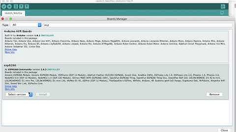 Arduino IDE 1.8.11 ESP8266 Community v 2.6.3