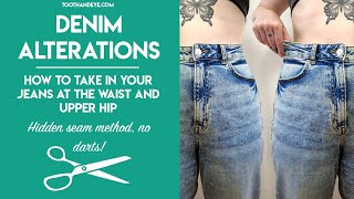 || How to Take in the Waist of Your Jeans | No More back Gap! | Hidden Seam Method | No Darts by Tooth & Eye 3,516 views 1 year ago 14 minutes, 41 seconds