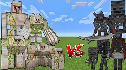 Minecraft:☠️Mutant wither skeleton vs Every MUTANT iron golem in Minecraft - Minecraft mob battle 