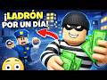 ¡FUI LADRÓN EN ROBLOX POR UN DÍA! 😱💰