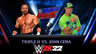 Triple H vs. John Cena: Main Event Full Match | WWE 2K22 | 4K