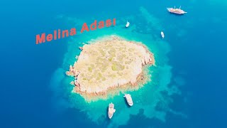 Melina adası - Ayvalık . Dalgıçların en sık daldığı bölge