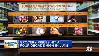 Grocery prices hit a four-decade high in June