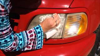 This is a quick demonstration of how you can clean your car headlights
just using toothpaste and little elbow grease.