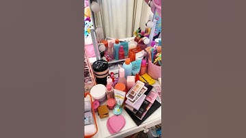 Organizing my daughters vanity #makeup #vanity #makeuporganization