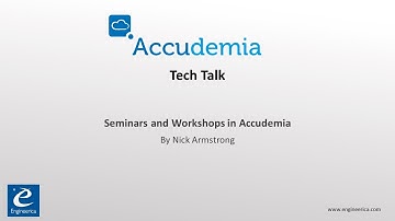 Accudemia Tech Talk - Seminars and Workshops in Accudemia