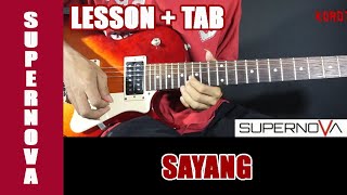 Belajar Gitar Melodi Supernova Sayang   Guitar Lesson   TAB