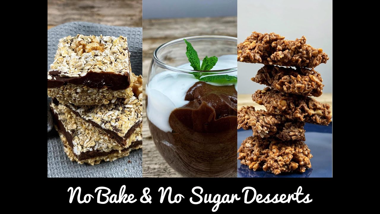 3 Easy & Healthy Desserts ( No sugar, Nobake, Gluten free) YouTube