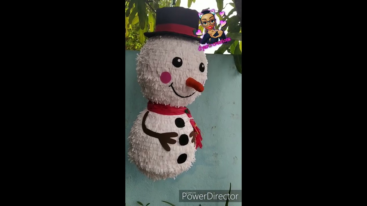 Piñata de muñeco de nieve / Cómo hacer una piñata de muñeco de nieve
