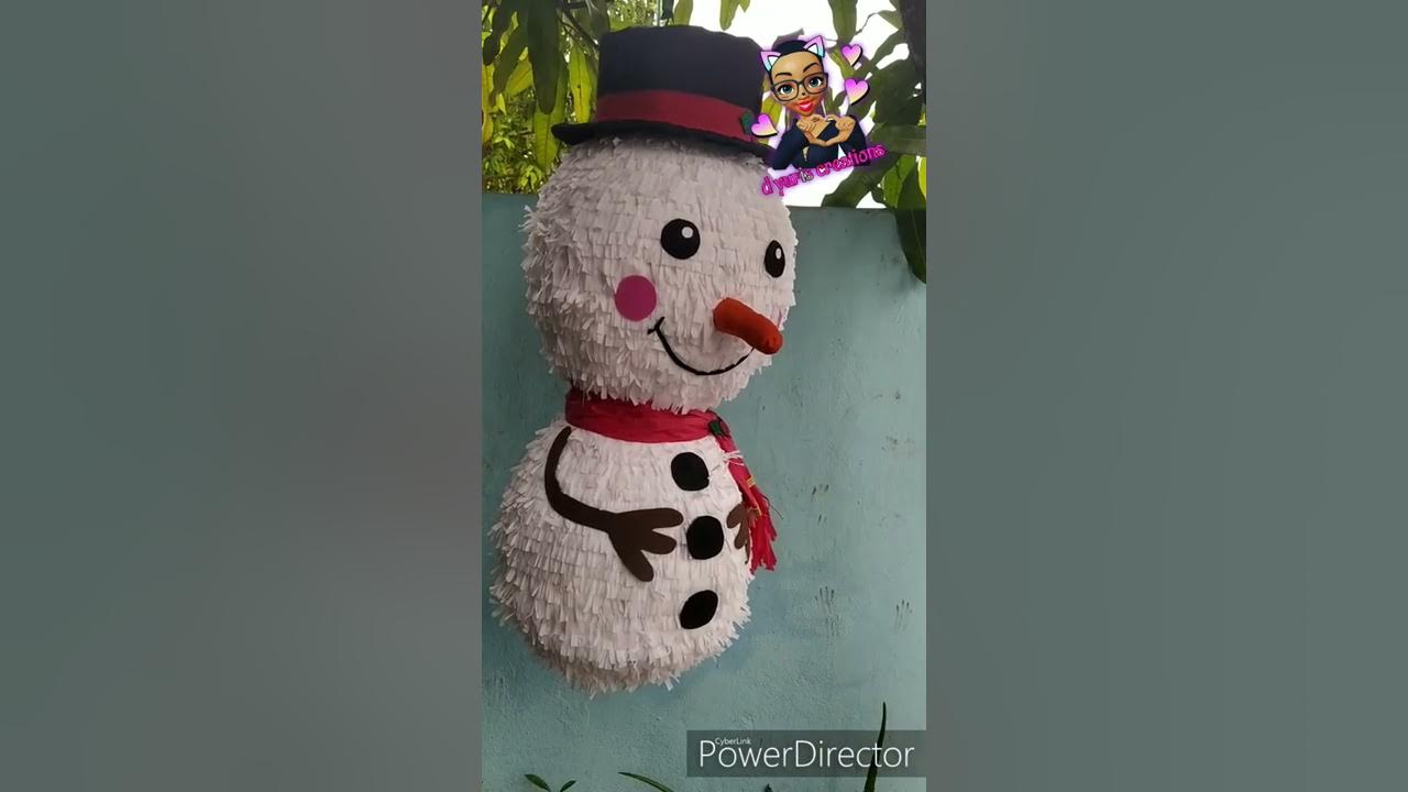 efectivo Ballena barba Máquina de escribir Piñata de muñeco de nieve / Cómo hacer una piñata de muñeco de nieve -  YouTube