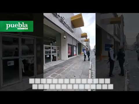 Nuevo cristalazo a tienda Sanborns del centro de Puebla