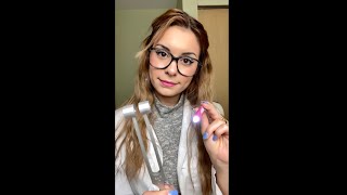 ASMR FAST Cranial Nerve Exam #shorts medical examination, Eye test orbital light, Personal Attention