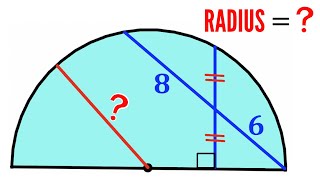 Can you find the Radius of the Semicircle? | (Important Geometry skills explained) | #math #maths