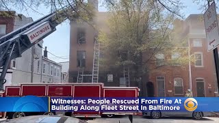 Fire Reported Along Fleet Street In Baltimore