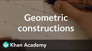 Geometric constructions: parallel line | Congruence | High school geometry | Khan Academy