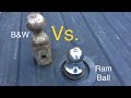 B&W Turnoverball Hitch Install and Ram Ball Comparison 3500